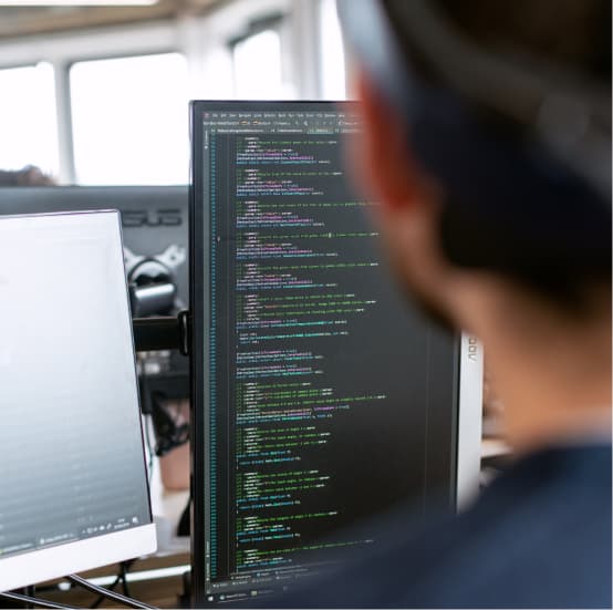 Person reviewing code